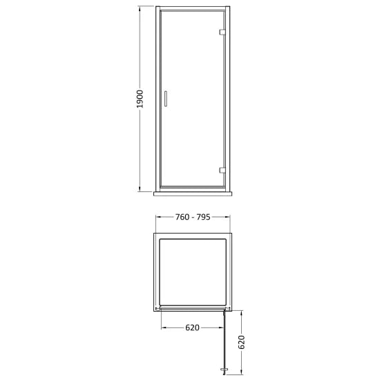 Arley Pro Ralus 6 800mm  Hinged Door