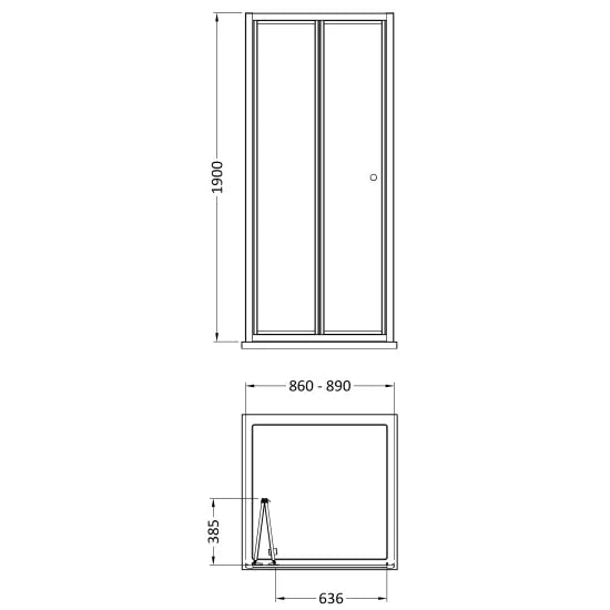 Arley Pro Ralus 6 900mm  Bifold Door