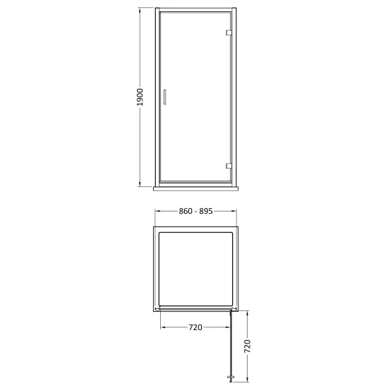 Arley Pro Ralus 6 900mm  Hinged Door