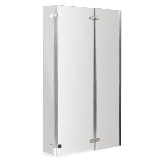 Arley Pro Ralus 5 760mm Chrome L Shape Fixed Bath Screen With Double Hinge