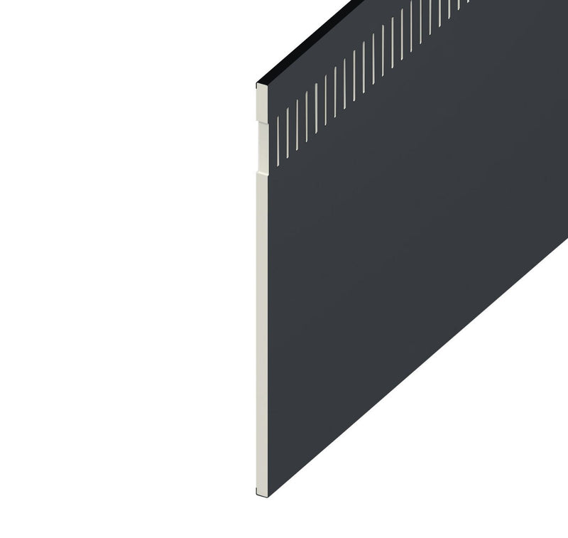 Anthracite Grey Smooth Vented Soffit Board (5m Length)