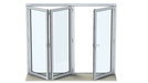 2400mm Origin Hipca White Matt Aluminum Bifold - 3 Section - Home Build Doors