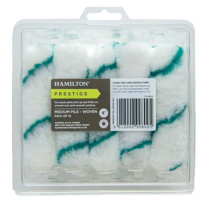 4" Hamilton Prestige Medium Pile Roller (10 Pack)