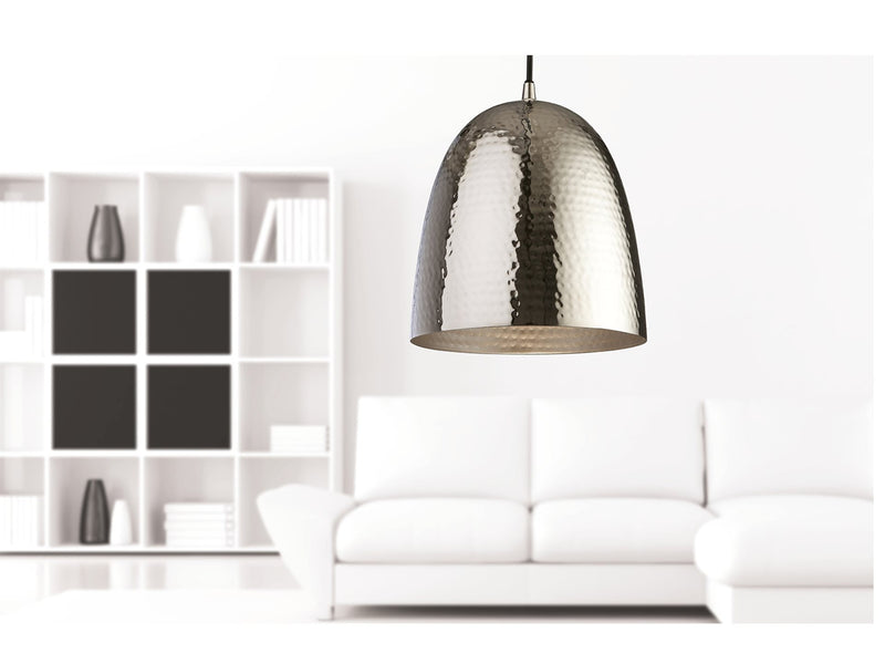 Assam Pendant - Nickel with Matt Nickel Inside