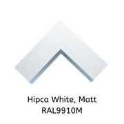 2500mm Origin Hipca White Matt Aluminum Bifold - 2 Section - Home Build Doors