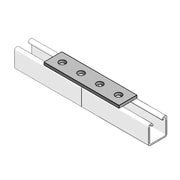 Channel Support Bracket Flat Straight 4 Hole Hot Dipped Galvanised [Pack=4]