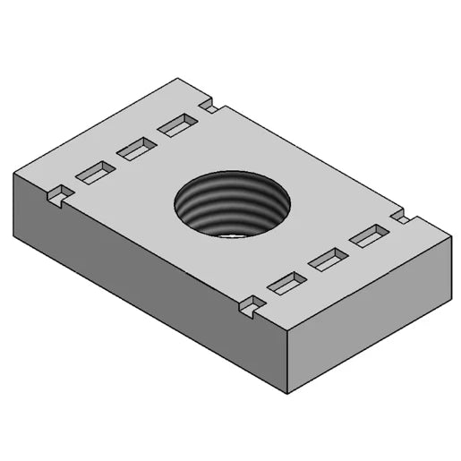 Channel Nut No Spring M10 Thread Bright Zinc Plated [Pack=100]
