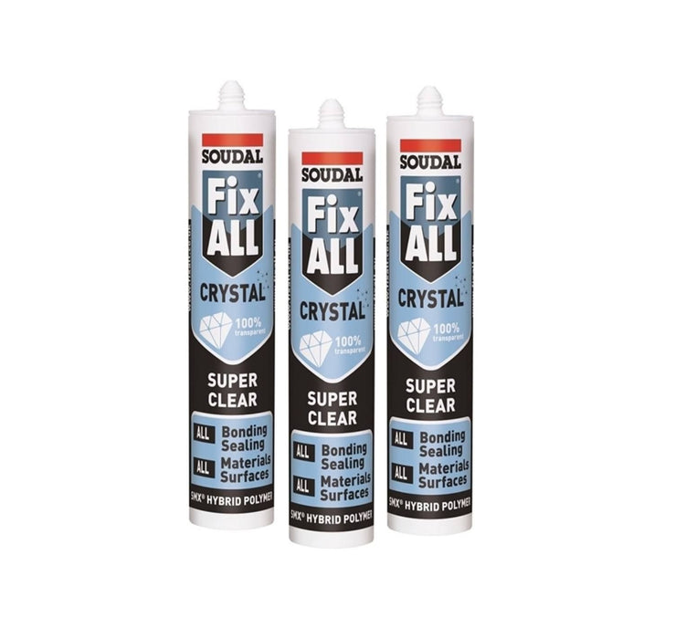 Clear Crystal Fix All Sealant Adhesive  (Bundle X3 290ml)