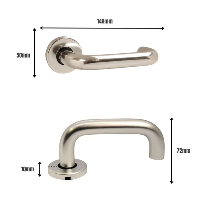 Round Bar Lever Rose SAA