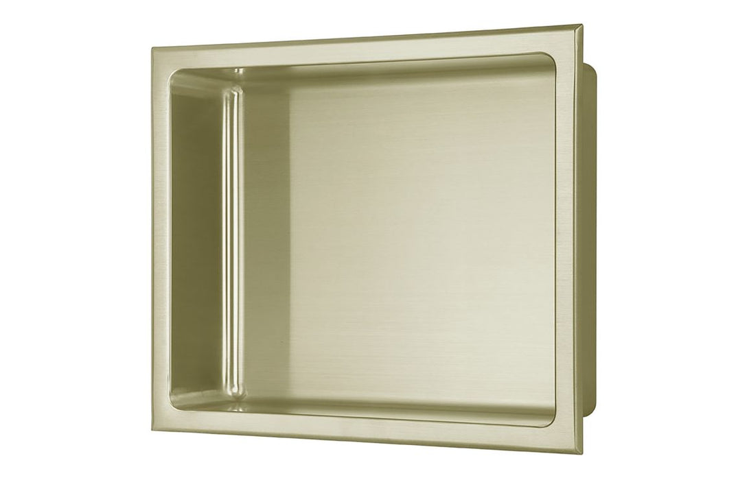 305x360mm Bathroom Niche - Brushed Brass