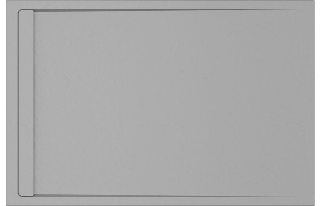 30mm Slate Rectangular Tray & Waste - Grey