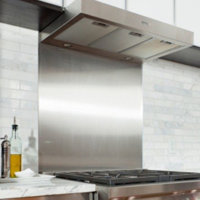 Satin Aluminium Cooker Splashback