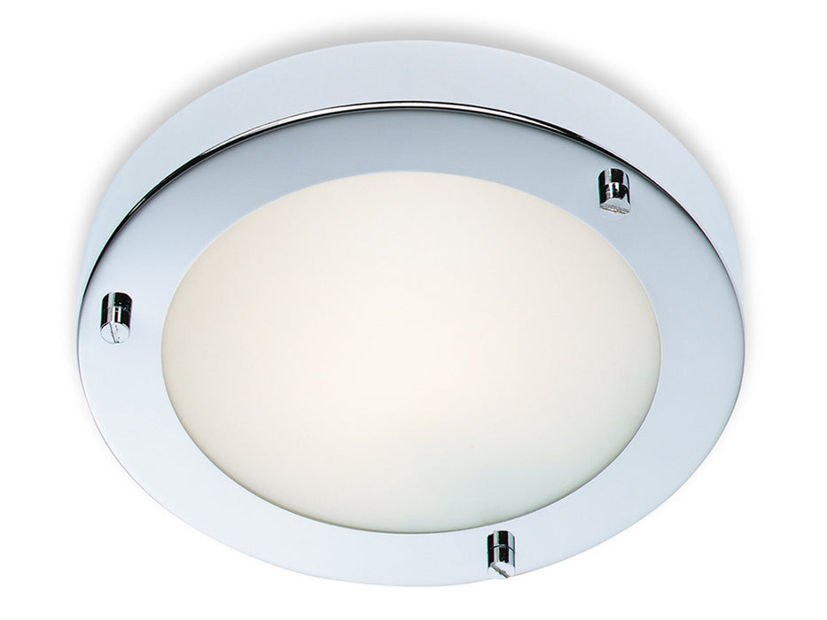 Rondo Wall / Flush Ceiling Fitting -Chrome with Opal Glass