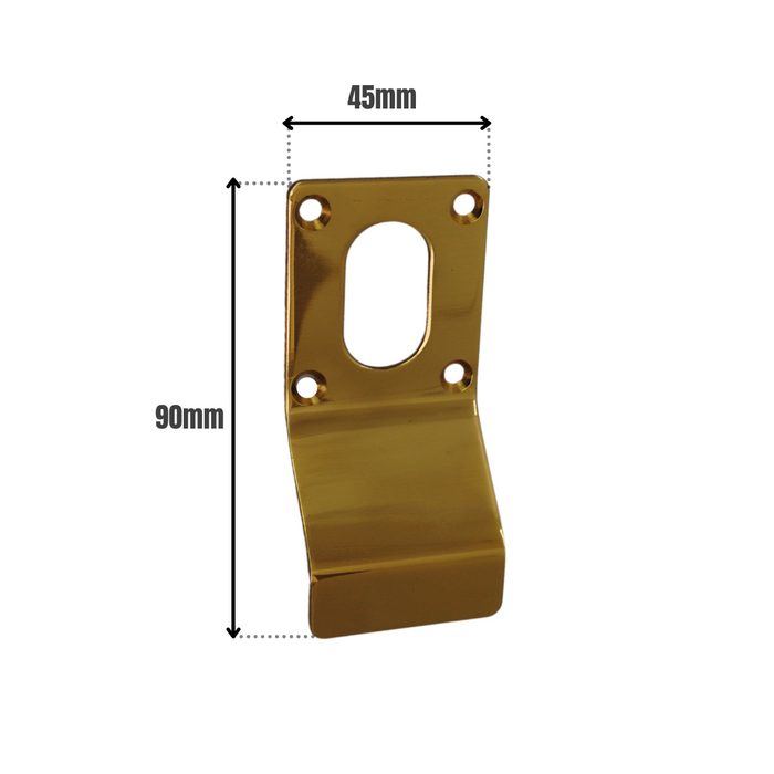 Cylinder Pull Oval Polished Brass 90x45mm