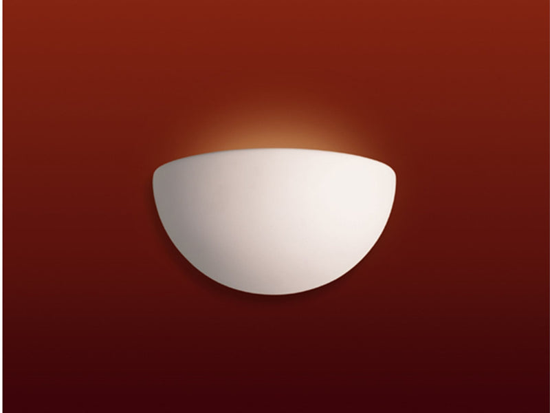 Ceramic Wall Light - Unglazed - Smooth