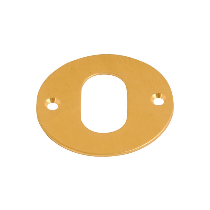 Escutcheon Oval Polished Brass 55mm