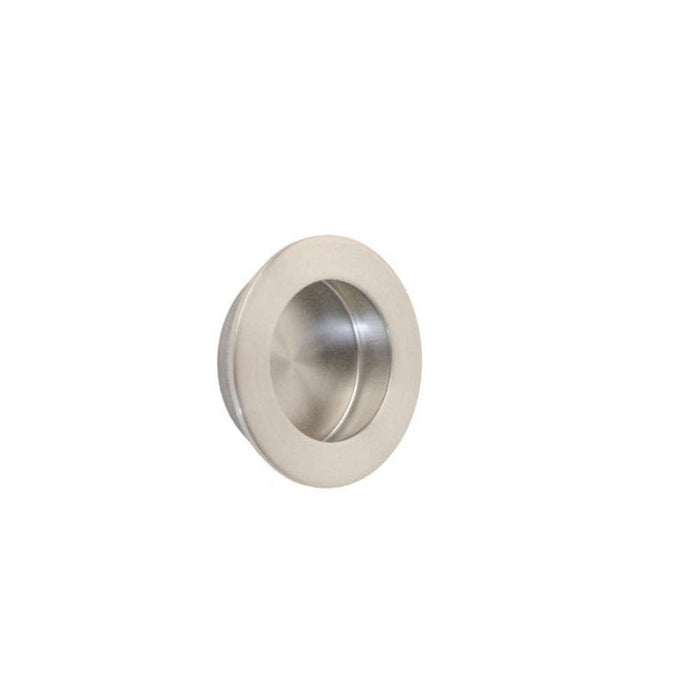 Circular Recessed flush Door Pull Satin Stainless Steel 50mm