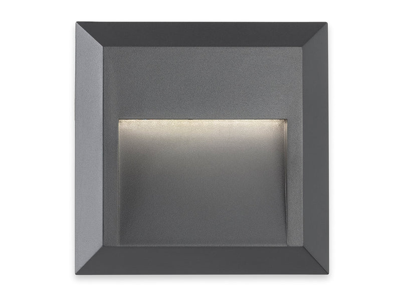 Enzo LED Resin Wall & Step Light - Square - Graphite