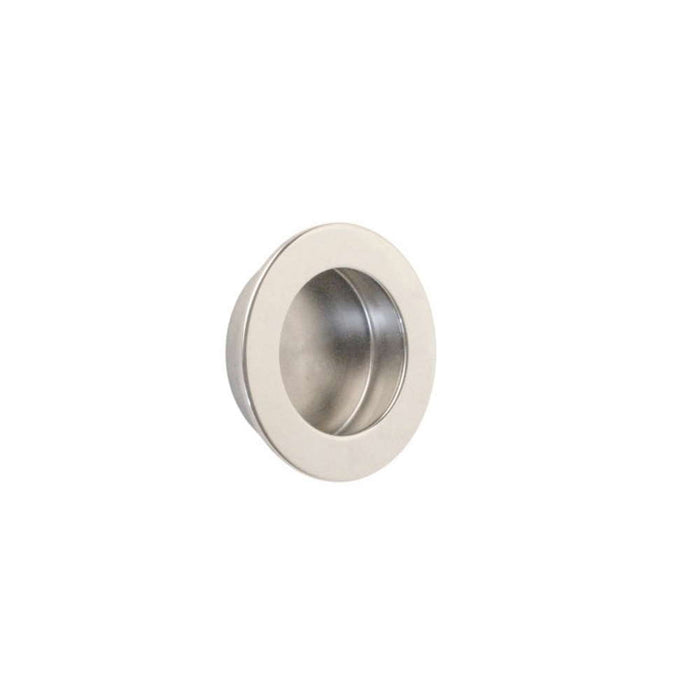 Circular Recessed flush Door Pull Polished Stainless Steel 50mm