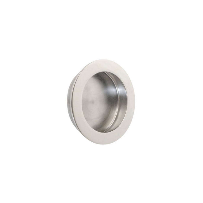 Circular Recessed flush Door Pull Polished Stainless Steel 70mm