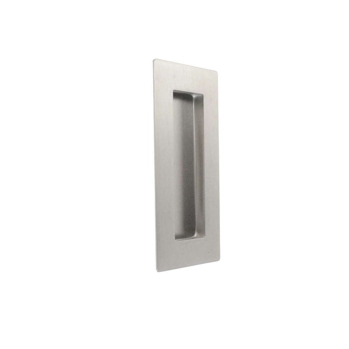Flush Door Pull Square Corner (Square Inner) Satin Stainless Steel 120x50mm