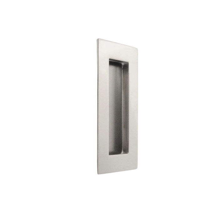 Flush Door Pull Square Corner (Square Inner) Polished Stainless Steel 120x50mm