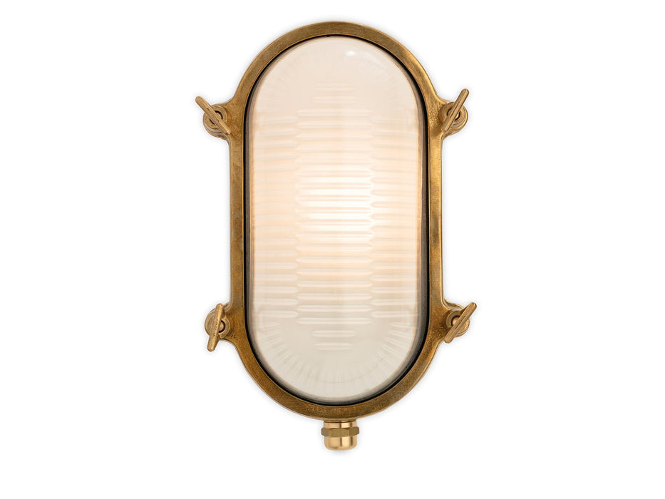 Nautic Bulkhead - Brass with Frosted Glass