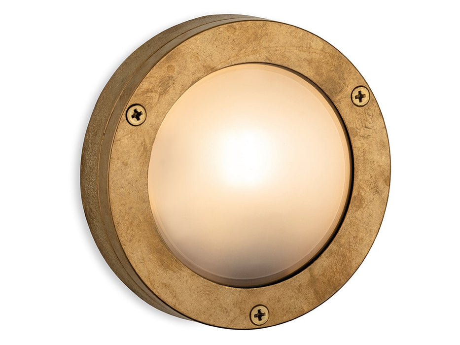 Nautic Bulkhead - Brass with Frosted Glass