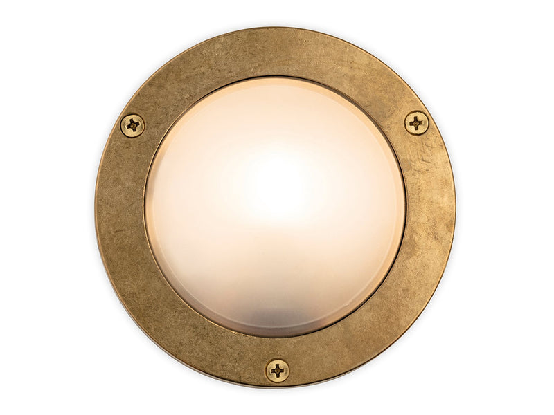 Nautic Bulkhead - Brass with Frosted Glass