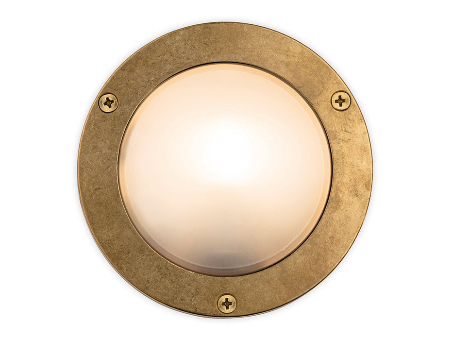 Nautic Bulkhead - Brass with Frosted Glass