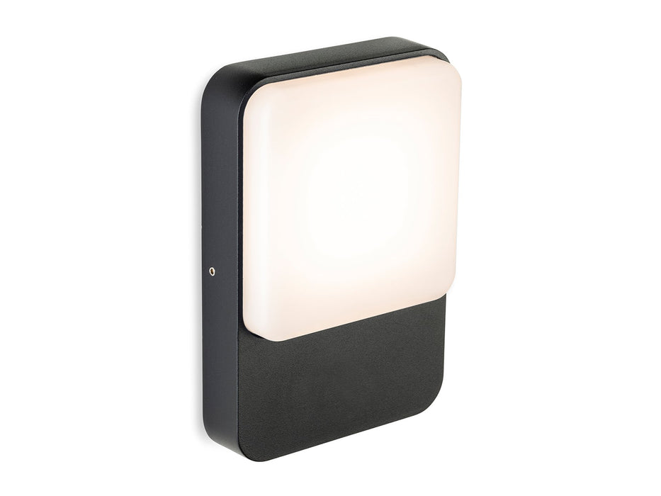 Hero LED Wall Light - Graphite with White Polycarbonate Diffuser