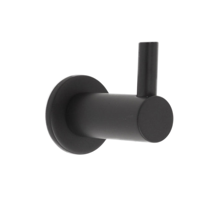 Modern Stud Robe Hook Matt Black