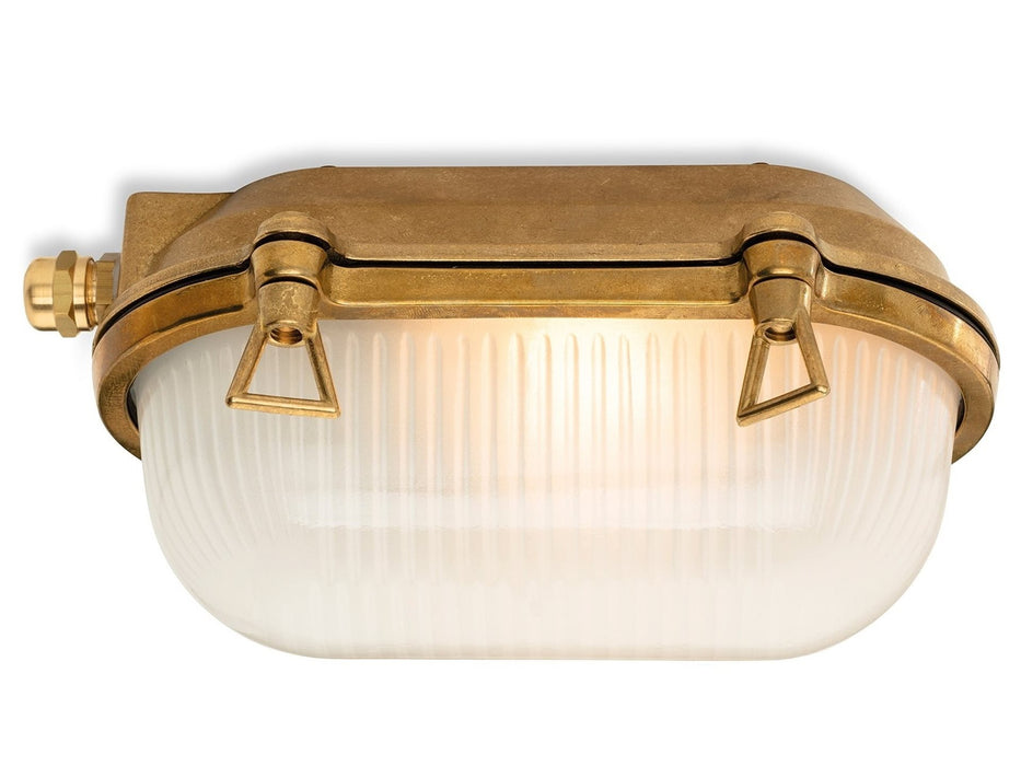 Nautic Bulkhead - Brass with Frosted Glass