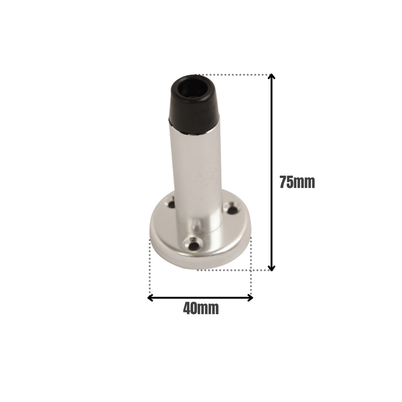 Door Stop Front Fix Bright Anodised 75mm
