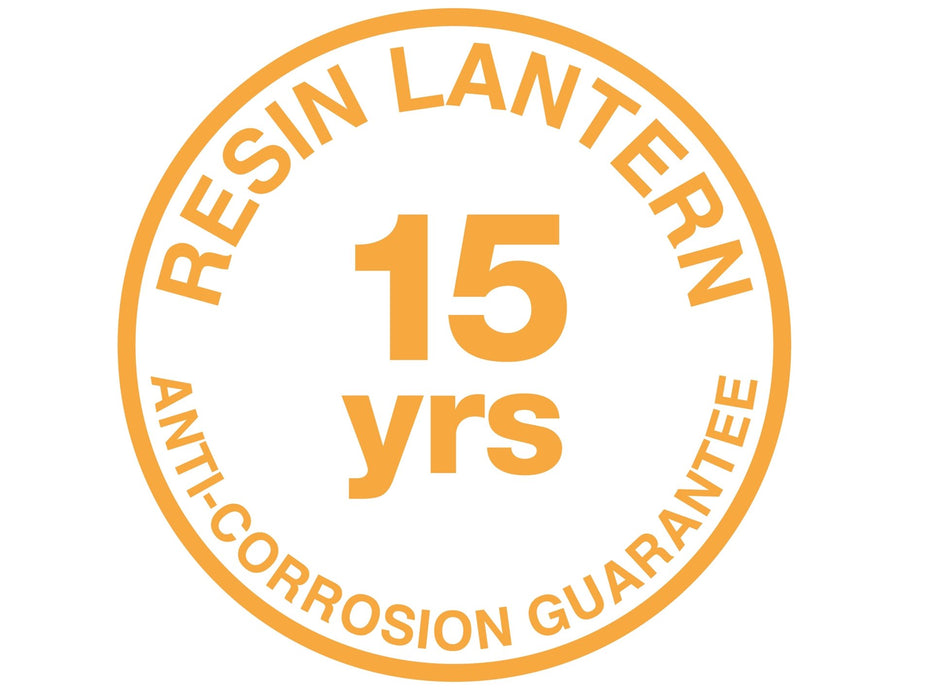 Malmo Resin Lantern - Post - Black