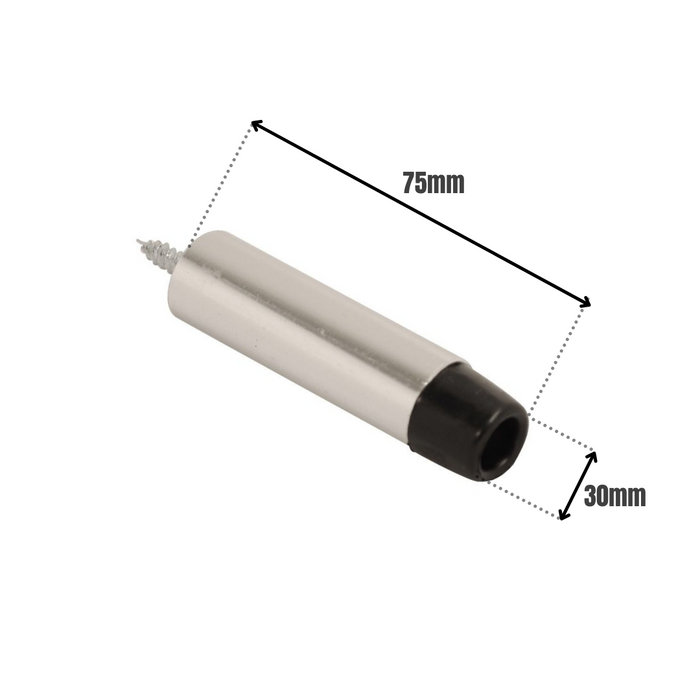 Door Stop Secret Fix Bright Anodised 75mm