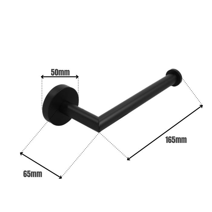 Modern Toilet Roll Holder Matt Black