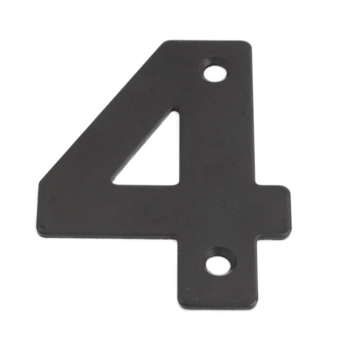 Numeral Figure '4' Matt Black