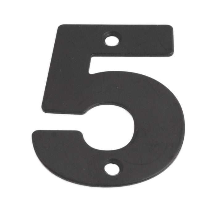Numeral Figure '5' Matt Black