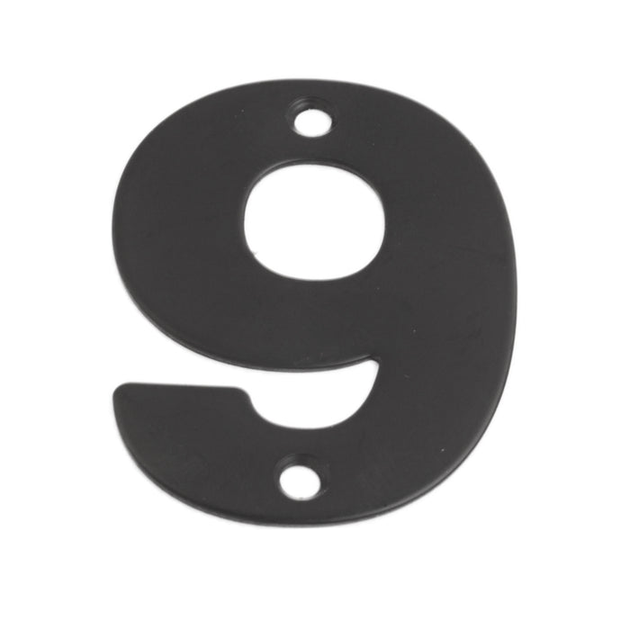 Numeral Figure '9' Matt Black