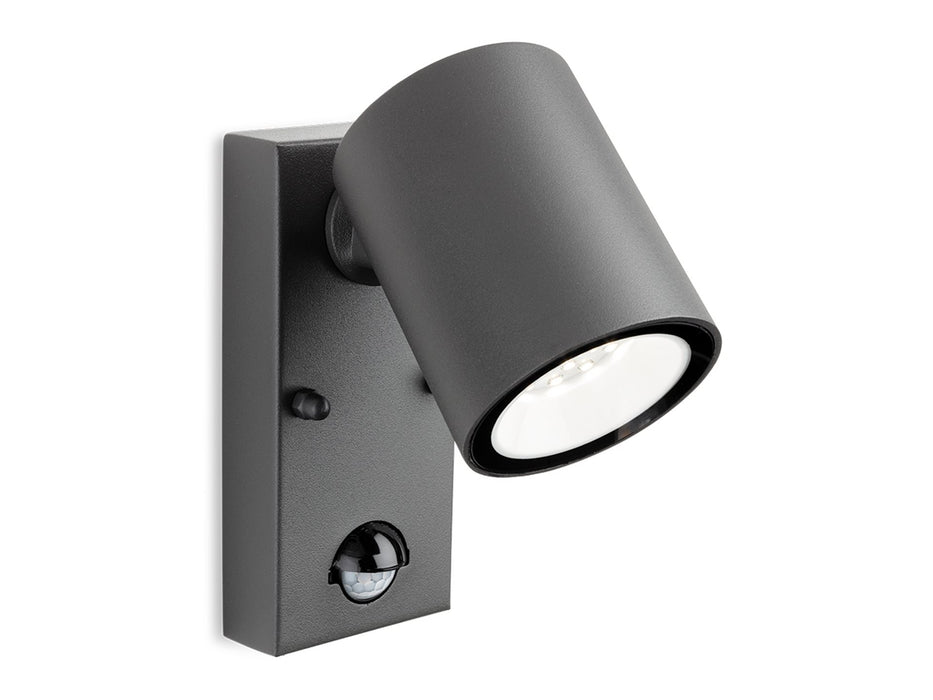 Vermont LED Wall Light with PIR - Graphite