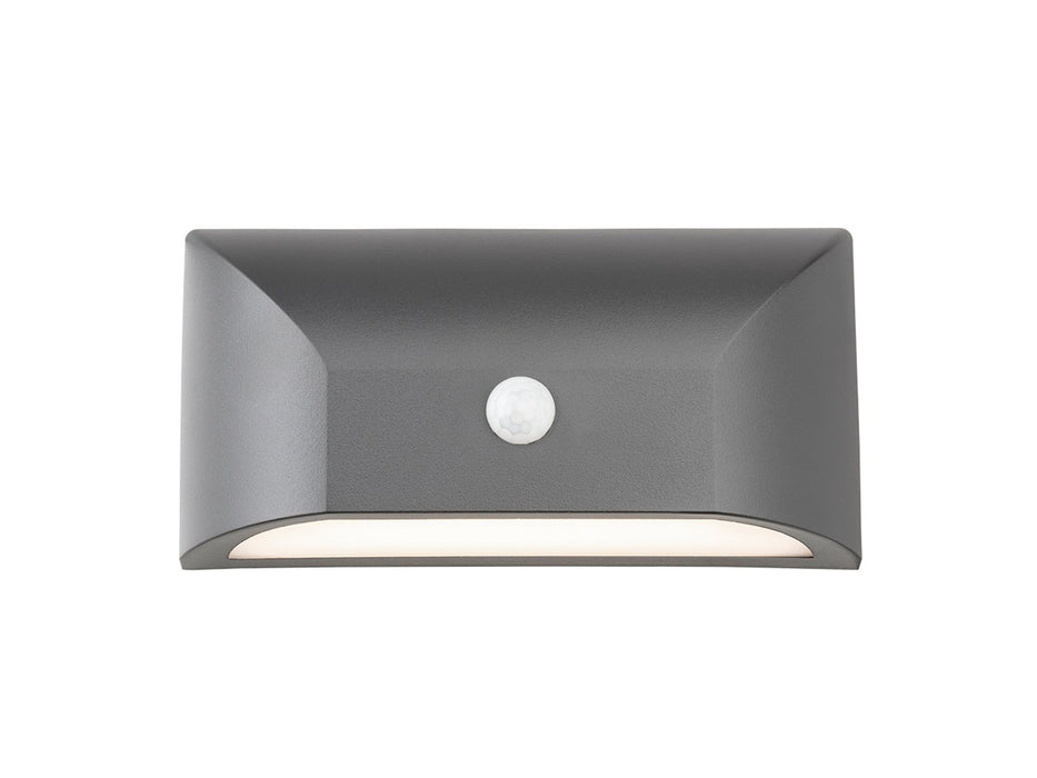 Mission LED Resin Wall Light with PIR - Graphite