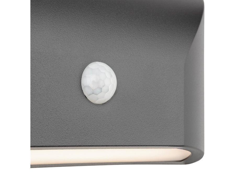 Mission LED Resin Wall Light with PIR - Graphite
