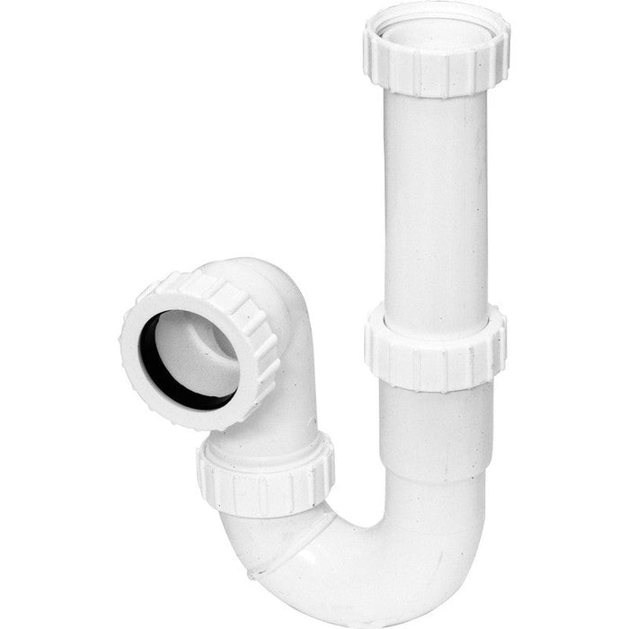 White Easy-Flow Telescopic P Trap 40mm