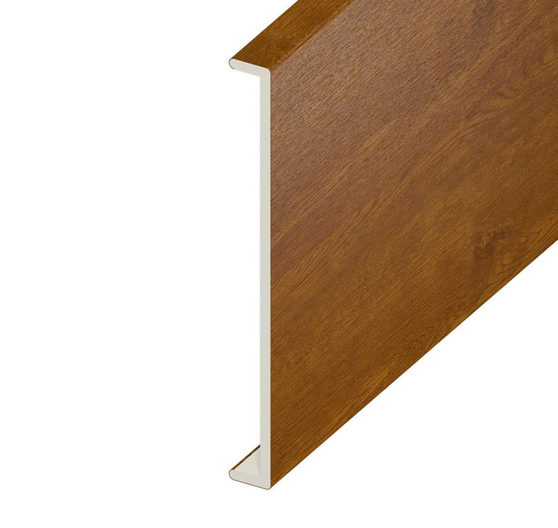 Golden Oak Woodgrain Double Capping Board (5m length)