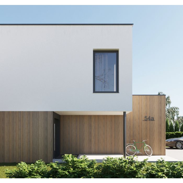 Spiced Oak Slatted Composite Cladding Corner Trim 78mm (3.6m Length)