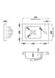 400mm Compact Basin Dimensions