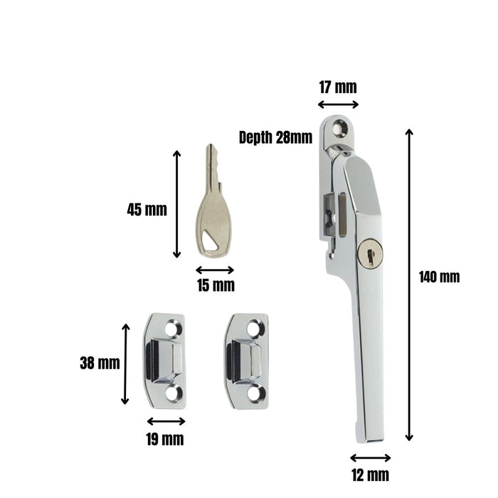 Locking Window Casement Fastener CP