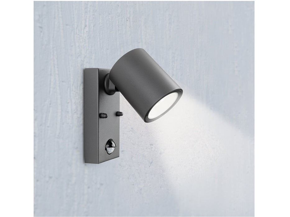 Vermont LED Wall Light with PIR - Graphite