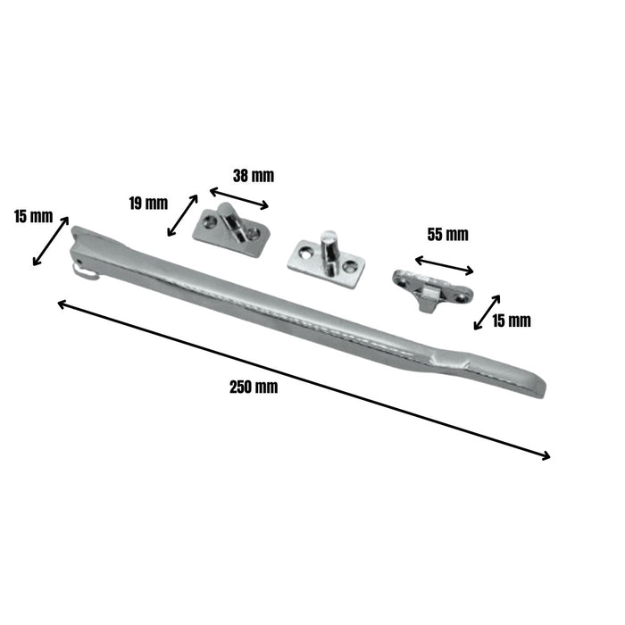 Window Casement Stay CP 250mm